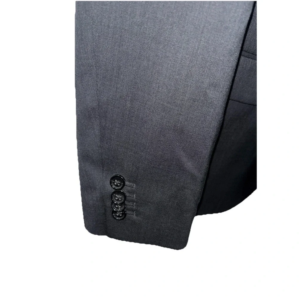 Banana Republic Grey 44R Super 120s Wool Marzotto Slim Fit Two Button Ivy Blazer